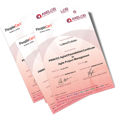 axelos peoplecert prince2 agile foundation certifikát